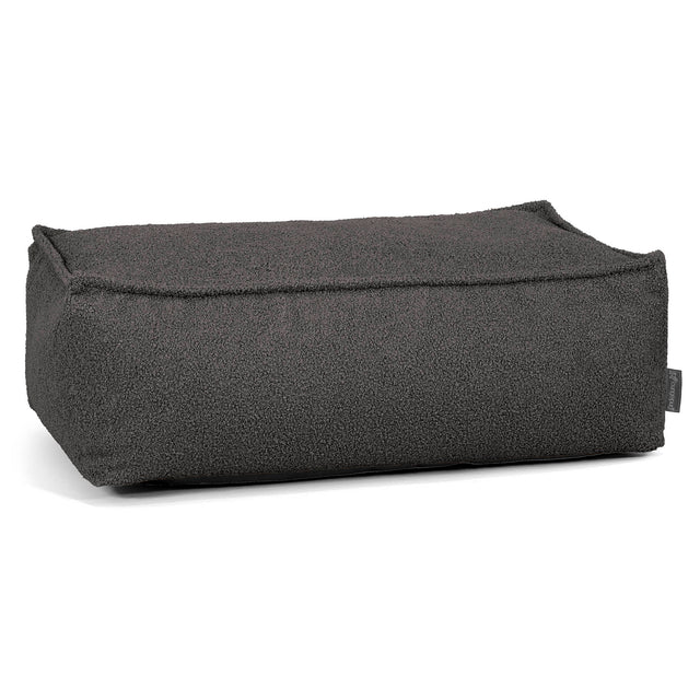 Large Footstool - Boucle Graphite Grey 01