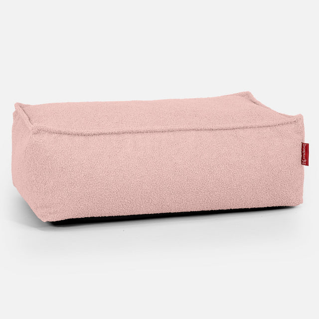 Large Footstool - Boucle Pink 01
