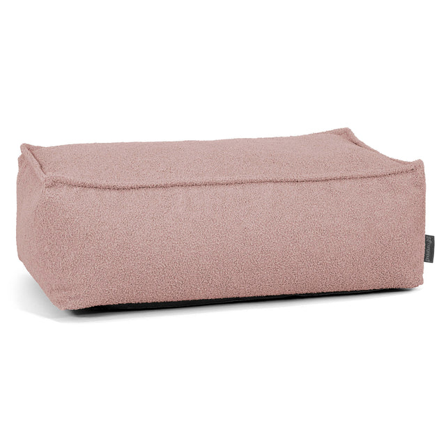 Large Footstool - Boucle Pink 01