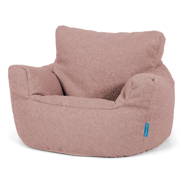 Kids Armchair Bean Bag for Toddlers 1-3 yr - Boucle Pink 01