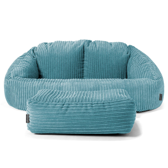 Bubble Sofa Bean Bag - Cord Aegean Blue 02