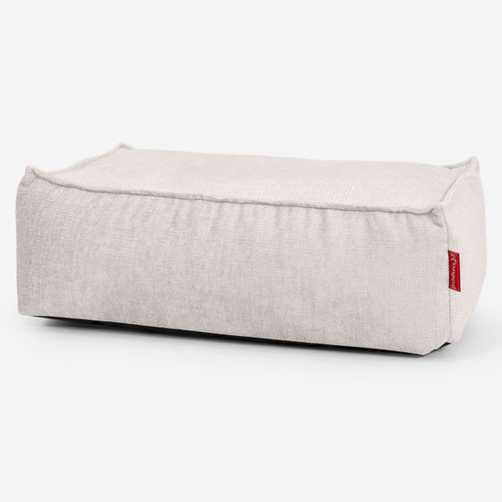 Large Footstool - Chenille Cream 01