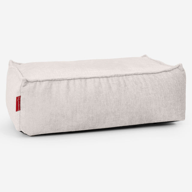 Large Footstool - Chenille Cream 01