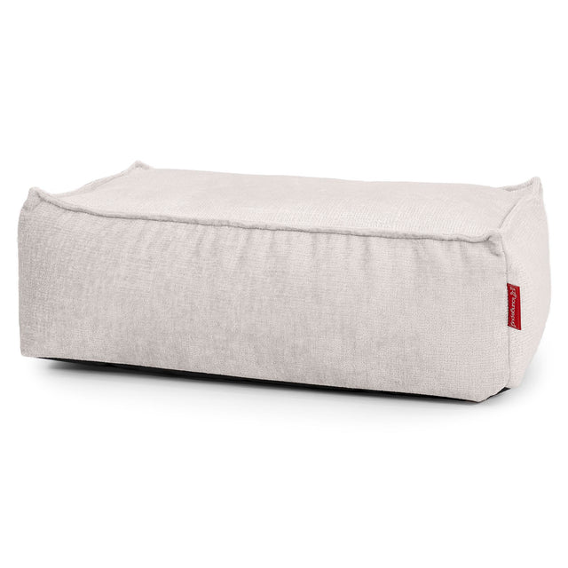 Large Footstool - Chenille Cream 01