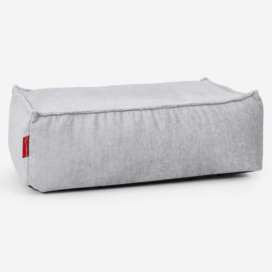 Large Footstool - Chenille Grey 01