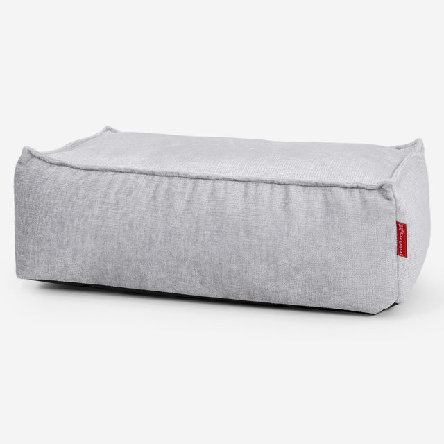 Large Footstool - Chenille Grey 01