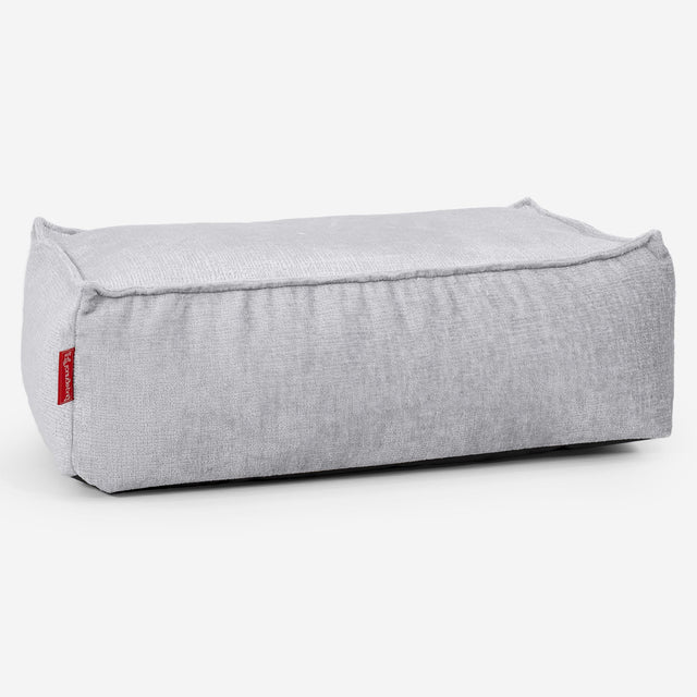 Large Footstool - Chenille Grey 01