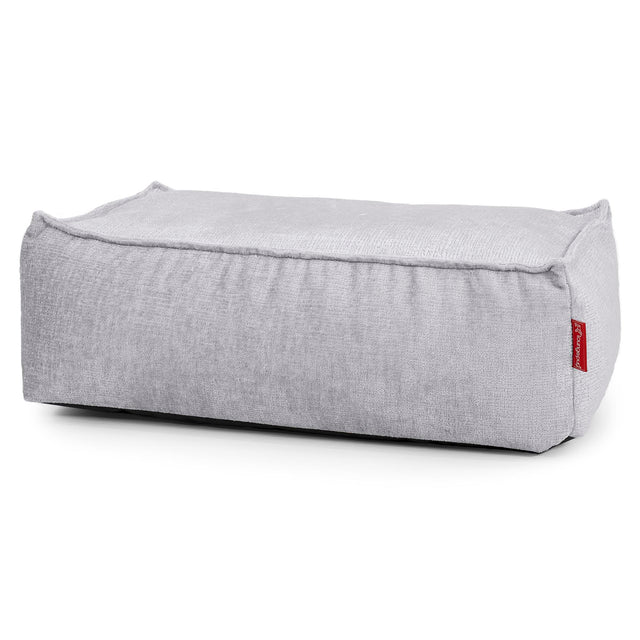 Large Footstool - Chenille Grey 01