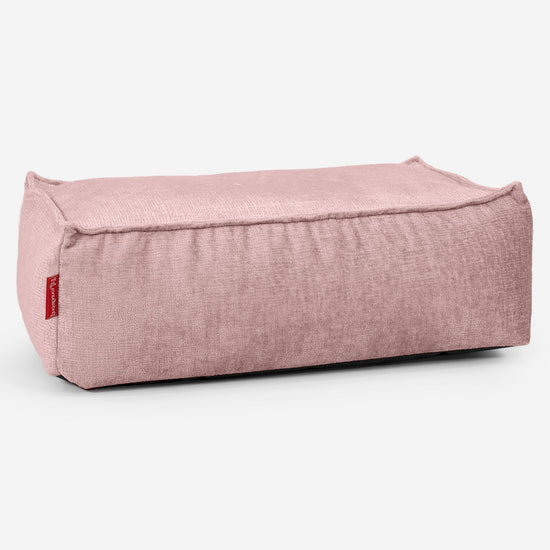 Large Footstool - Chenille Pink 01