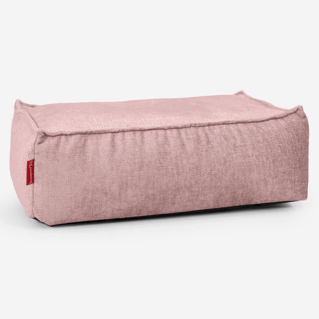 Large Footstool - Chenille Pink 01