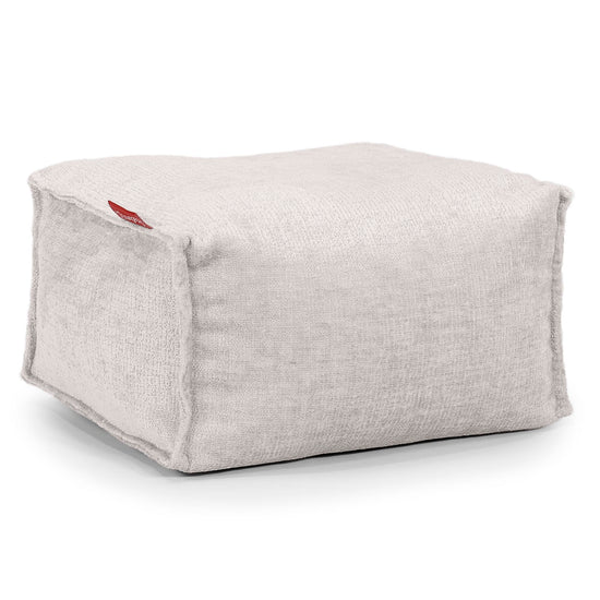 Small Footstool - Chenille Cream 01