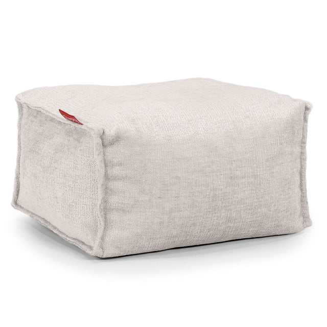 Small Footstool - Chenille Cream 01