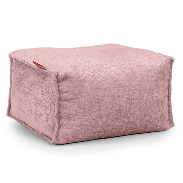 Small Footstool - Chenille Pink 01