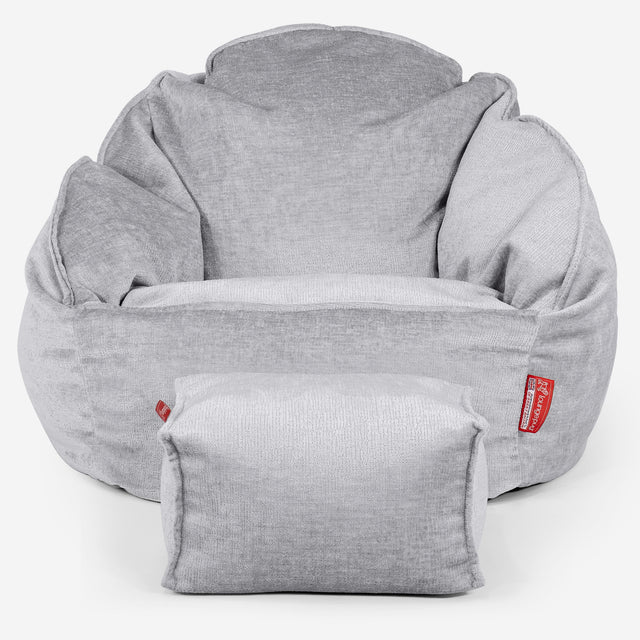 Bubble Bean Bag Chair - Chenille Grey 02
