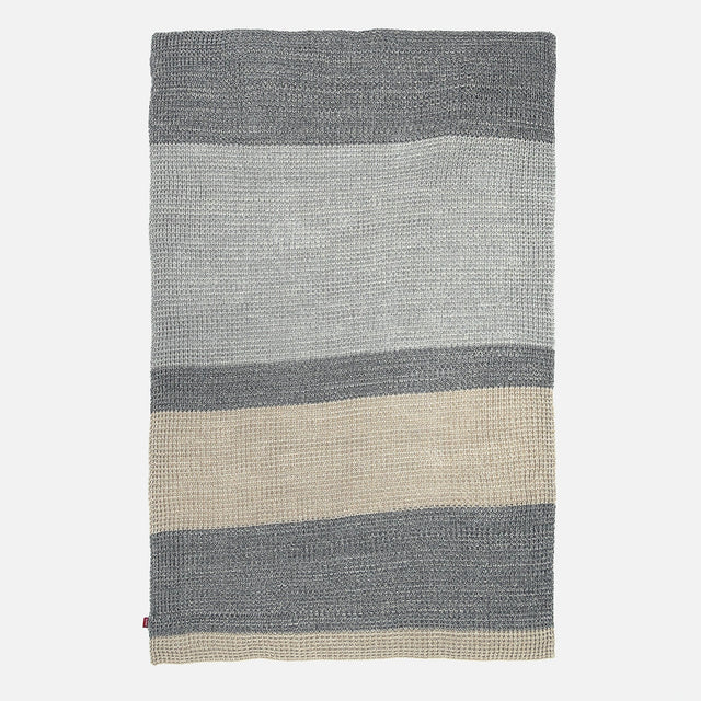 Throw / Blanket - 100% Cotton Chester Grey 03