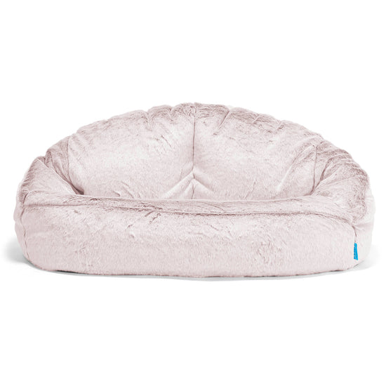 Bubble Kids Sofa Bean Bag - Faux Rabbit Fur Dusty Pink 01