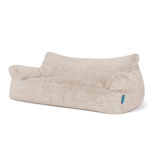 Josephine Children's Sofa Bean Bag 1-5 yr - Fluffy Faux Fur Rabbit Golden Brown 02
