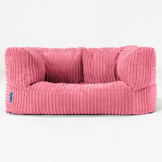 Albert Kids Sofa Bean Bag - Cord Coral Pink 01