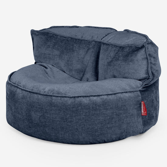 Chloe Bean Bag Sofa - Chenille Navy Blue 01