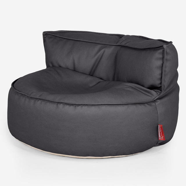 Chloe Bean Bag Sofa - Vegan Leather Black 01