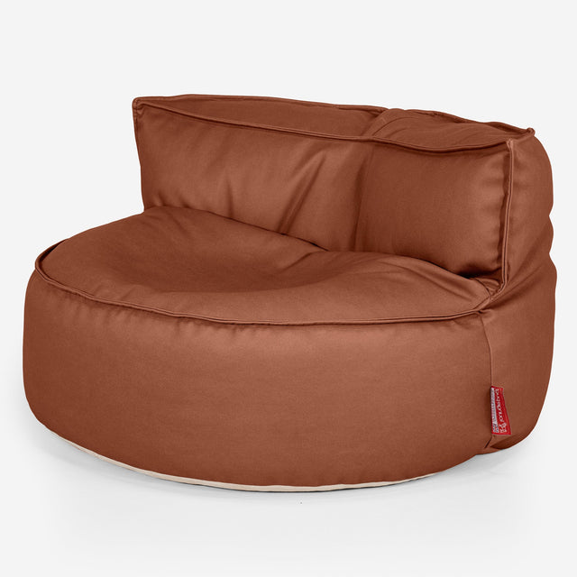 Chloe Bean Bag Sofa - Vegan Leather Chestnut 01