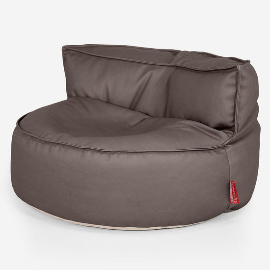Chloe Bean Bag Sofa - Vegan Leather Chocolate 01