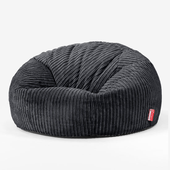 Children's Bean Bag Sofa 6-14 yr - Cord Black 02