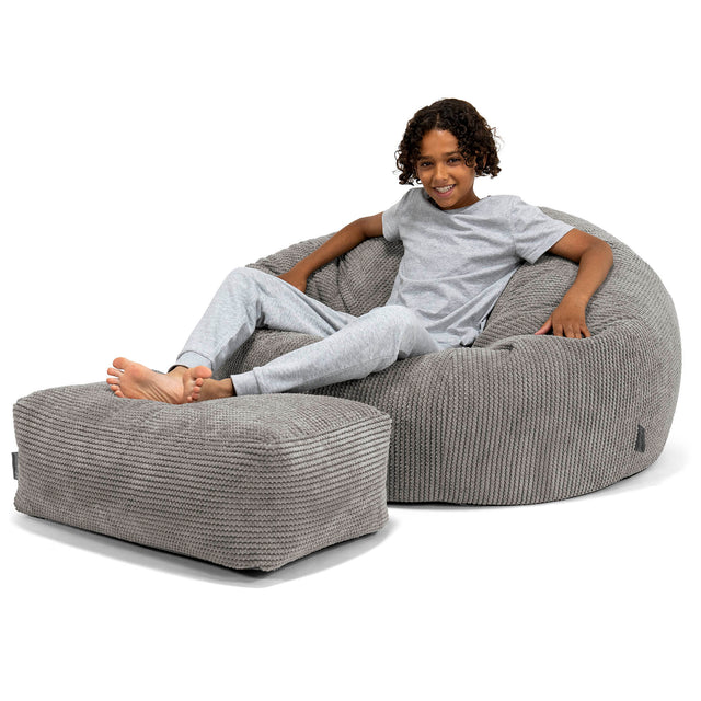Children's Bean Bag Sofa 6-14 yr - Pom Pom Charcoal 01
