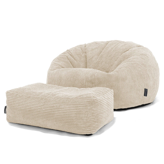 Children's Bean Bag Sofa 6-14 yr - Pom Pom Ivory 03