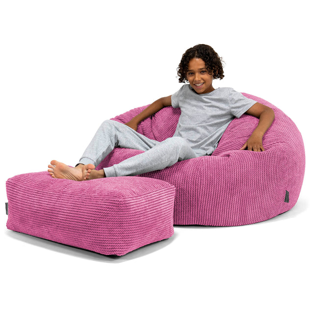 Children's Bean Bag Sofa 6-14 yr - Pom Pom Pink 01
