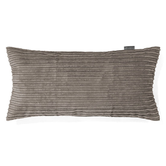 XL Rectangular Support Cushion Cover 40 x 80cm - Cord Graphite Grey 01