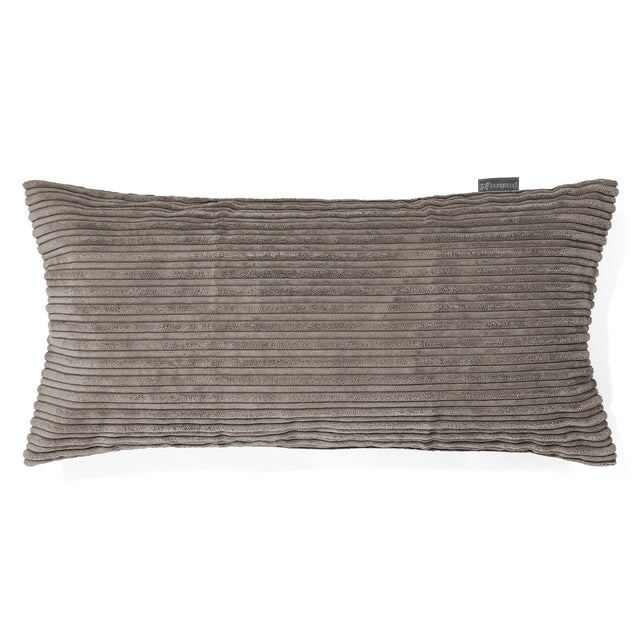XL Rectangular Support Cushion Cover 40 x 80cm - Cord Graphite Grey 01