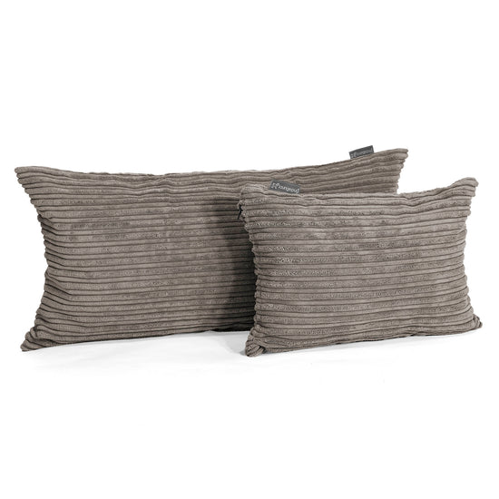 XL Rectangular Support Cushion Cover 40 x 80cm - Cord Graphite Grey 03
