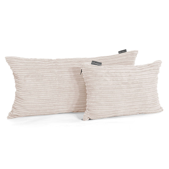 XL Rectangular Support Cushion Cover 40 x 80cm - Cord Ivory 03