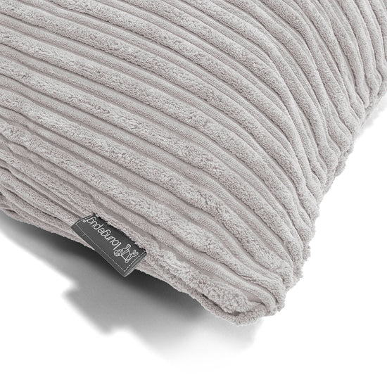 XL Rectangular Support Cushion Cover 40 x 80cm - Cord Aluminium Silver 02