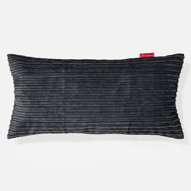 XL Rectangular Support Cushion 40 x 80cm - Cord Black 01