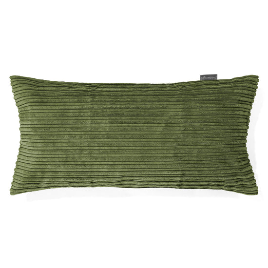 XL Rectangular Support Cushion Cover 40 x 80cm - Cord Forest Green 01