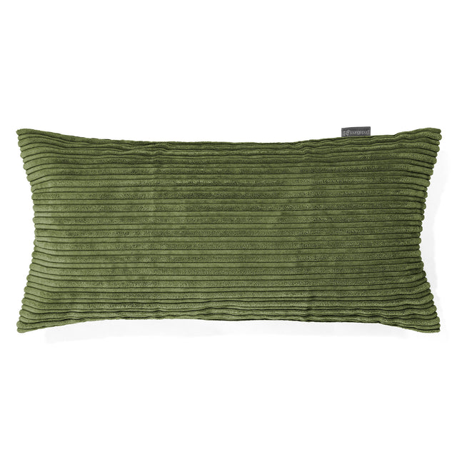 XL Rectangular Support Cushion Cover 40 x 80cm - Cord Forest Green 01