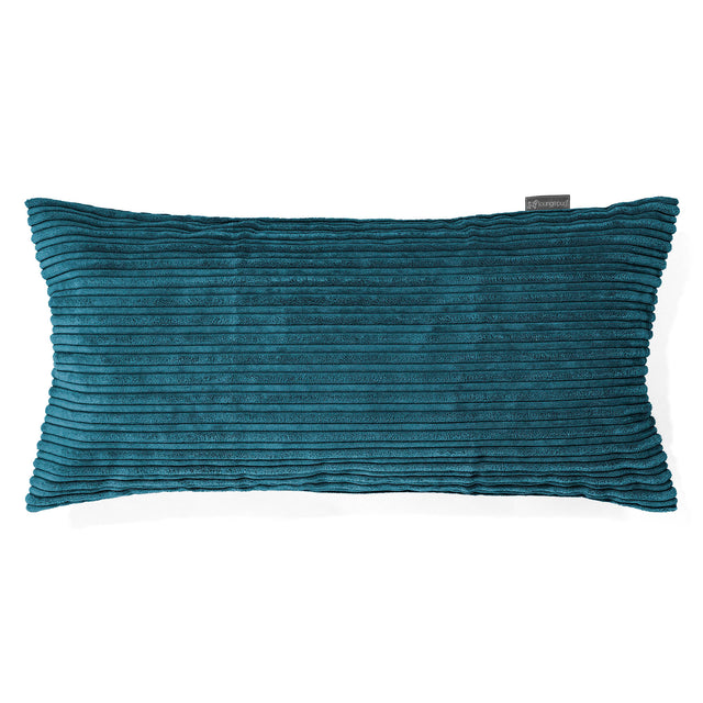 XL Rectangular Support Cushion 40 x 80cm - Cord Teal Blue 01