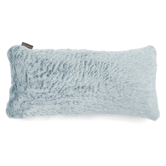 XL Rectangular Support Cushion 40 x 80cm - Faux Rabbit Fur Dusty Blue 01