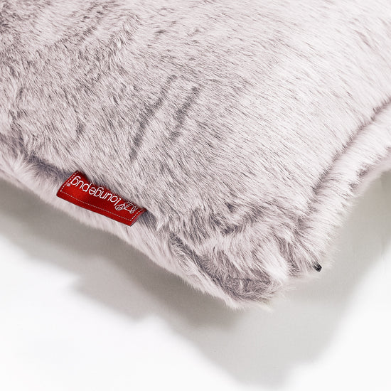 XL Rectangular Support Cushion 40 x 80cm - Faux Rabbit Fur Dusty Pink 02