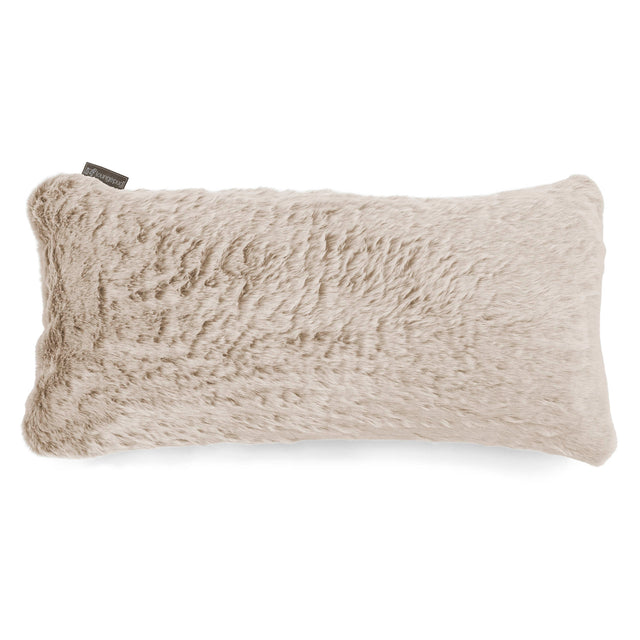 XL Rectangular Support Cushion 40 x 80cm - Faux Rabbit Fur Golden Brown 01
