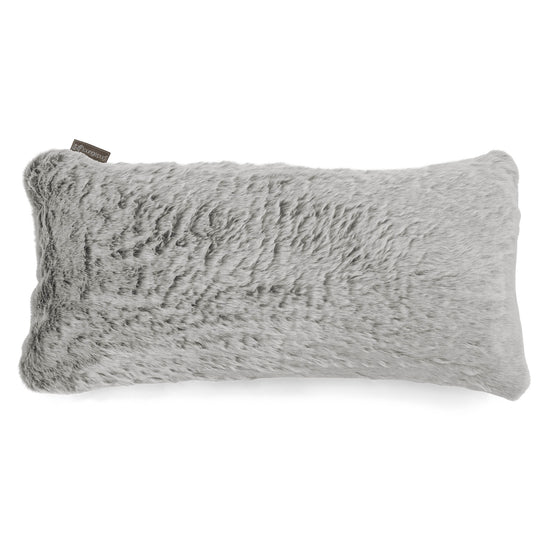 XL Rectangular Support Cushion 40 x 80cm - Faux Rabbit Fur Light Grey 01