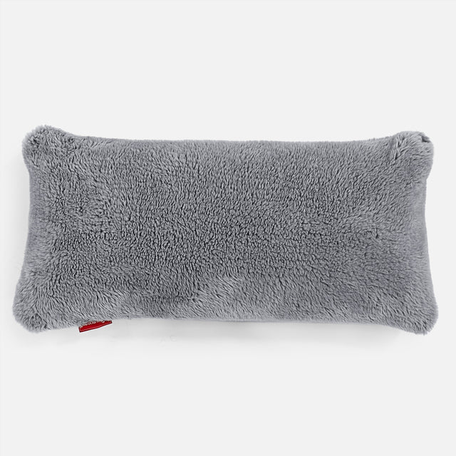 XL Rectangular Support Cushion 40 x 80cm - Teddy Faux Fur Dark Grey 01