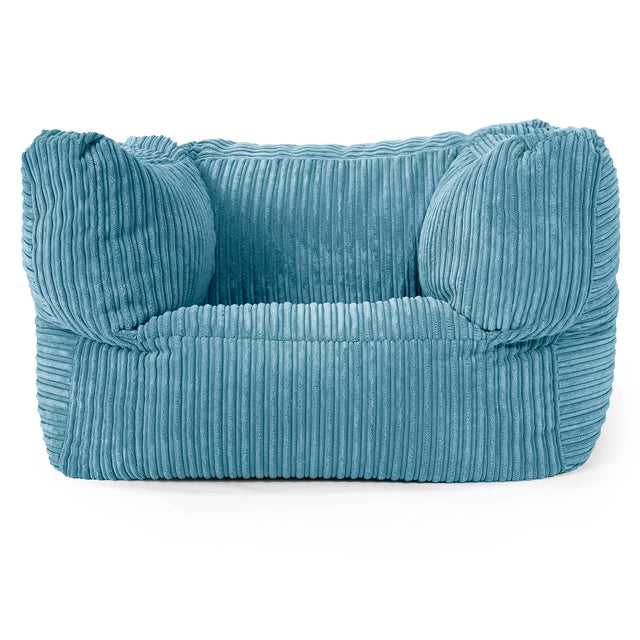 Albert Bean Bag Armchair - Cord Aegean Blue 01