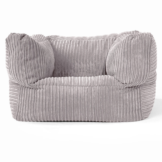 Albert Bean Bag Armchair - Cord Aluminium Silver 01
