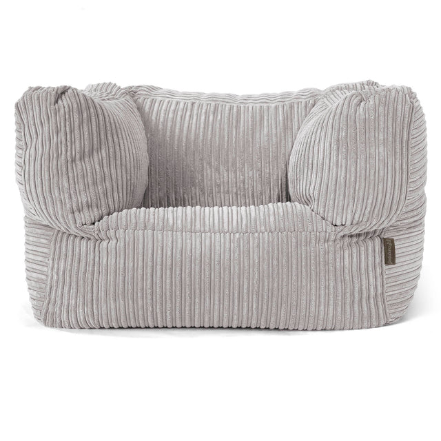 Albert Bean Bag Armchair - Cord Aluminium Silver 01