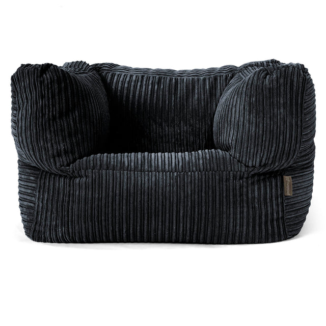 Albert Bean Bag Armchair - Cord Black 01