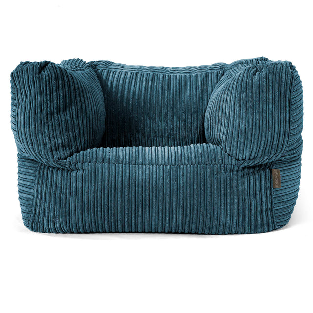 Albert Bean Bag Armchair - Cord Navy Blue 01