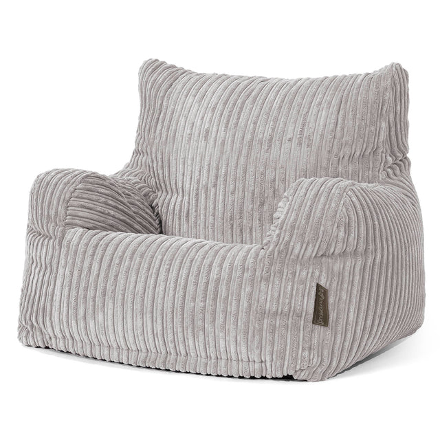 Bean Bag Armchair - Cord Aluminium Silver 01